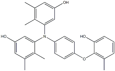 N,N-Bis(5-hydroxy-2,3-dimethylphenyl)-4-(2-hydroxy-6-methylphenoxy)benzenamine 结构式