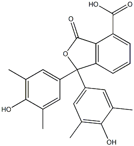 1,3-Dihydro-1,1-bis(4-hydroxy-3,5-dimethylphenyl)-3-oxoisobenzofuran-4-carboxylic acid 结构式