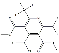 4-(Dichloromethyl)-2-(difluoromethyl)-6-(trifluoromethyl)pyridine-3,5-dicarboxylic acid dimethyl ester 结构式