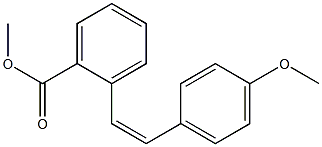 (Z)-4'-Methoxystilbene-2-carboxylic acid methyl ester 结构式