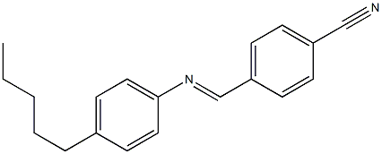 4-(4-Pentylphenyliminomethyl)benzonitrile 结构式