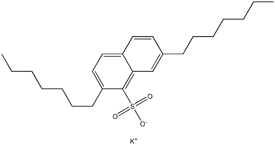 2,7-Diheptyl-1-naphthalenesulfonic acid potassium salt 结构式