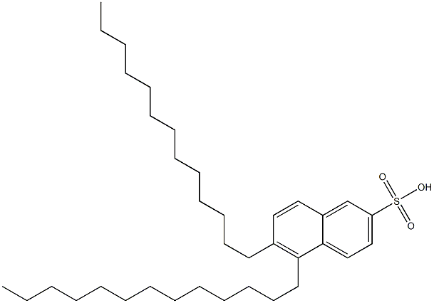 5,6-Ditridecyl-2-naphthalenesulfonic acid 结构式