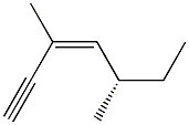 (3Z,5S)-3,5-Dimethyl-3-hepten-1-yne 结构式