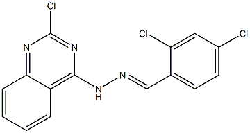 4-[N'-(2,4-Dichlorobenzylidene)hydrazino]-2-chloroquinazoline 结构式