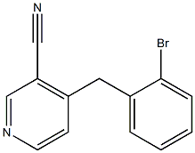 4-(2-Bromobenzyl)pyridine-3-carbonitrile 结构式