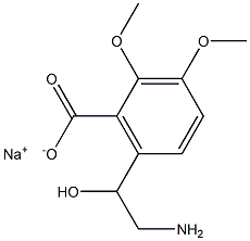 6-(2-Amino-1-hydroxyethyl)-2,3-dimethoxybenzoic acid sodium salt 结构式