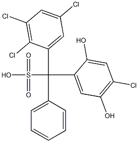 (4-Chloro-2,5-dihydroxyphenyl)(2,3,5-trichlorophenyl)phenylmethanesulfonic acid 结构式