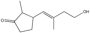 2-Methyl-3-(4-hydroxy-2-methyl-1-butenyl)cyclopentanone 结构式