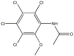 2'-Methoxy-3'-chloro-4'-chloro-5'-chloro-6'-chloroacetanilide 结构式