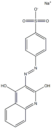 4-[(2,4-Dihydroxy-3-quinolyl)azo]benzenesulfonic acid sodium salt 结构式