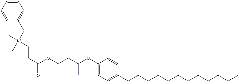 N,N-Dimethyl-N-benzyl-N-[2-[[3-(4-dodecylphenyloxy)butyl]oxycarbonyl]ethyl]aminium 结构式