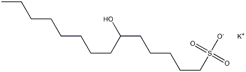 6-Hydroxytetradecane-1-sulfonic acid potassium salt 结构式