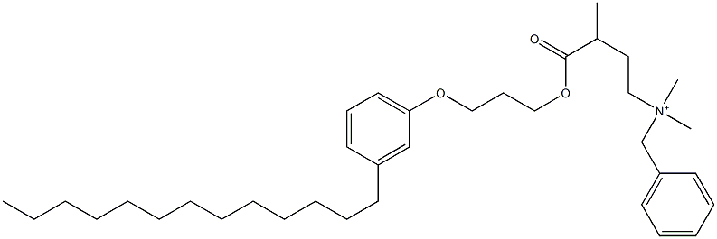 N,N-Dimethyl-N-benzyl-N-[3-[[3-(3-tridecylphenyloxy)propyl]oxycarbonyl]butyl]aminium 结构式