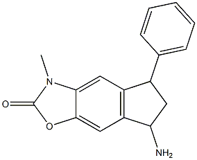 6,7-Dihydro-7-amino-3-methyl-5-phenyl-5H-indeno[5,6-d]oxazol-2(3H)-one 结构式