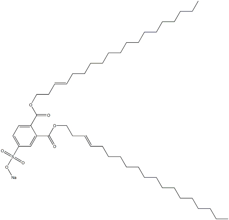 4-(Sodiosulfo)phthalic acid di(3-nonadecenyl) ester 结构式