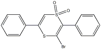 3-Bromo-2,5-diphenyl-1,4-dithiin 1,1-dioxide 结构式