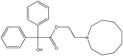 Octahydro-1H-azonine-1-ethanol diphenyl(hydroxy)acetate 结构式