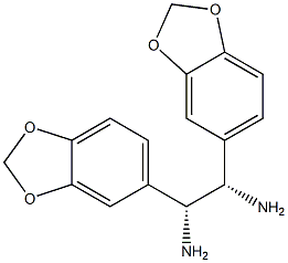 (1S,2R)-1,2-Bis(3,4-methylenedioxyphenyl)ethylenediamine 结构式