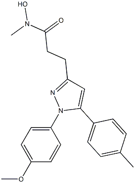 3-[1-(4-Methoxyphenyl)-5-(4-methylphenyl)-1H-pyrazol-3-yl]-N-hydroxy-N-methylpropanamide 结构式