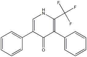 2-Trifluoromethyl-3,5-diphenylpyridin-4(1H)-one 结构式