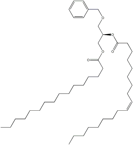 [R,(-)]-3-O-Benzyl-2-O-oleoyl-1-O-palmitoyl-D-glycerol 结构式