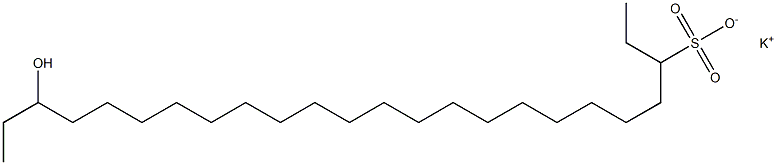 22-Hydroxytetracosane-3-sulfonic acid potassium salt 结构式