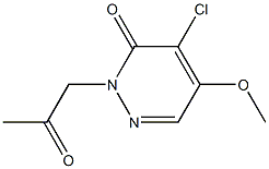 4-Chloro-5-methoxy-2-(2-oxopropyl)pyridazin-3(2H)-one 结构式