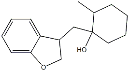 2-Methyl-1-[(2,3-dihydrobenzofuran)-3-ylmethyl]cyclohexan-1-ol 结构式