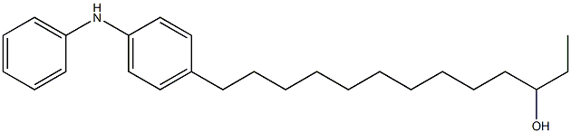 4-(11-Hydroxytridecyl)phenylphenylamine 结构式