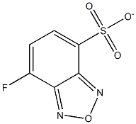 7-Fluoro-2,1,3-benzoxadiazole-4-sulfonate 结构式