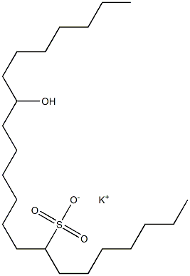 15-Hydroxydocosane-8-sulfonic acid potassium salt 结构式