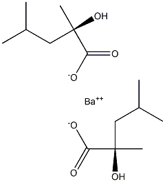 Bis[[R,(-)]-2-hydroxy-2,4-dimethylvaleric acid] barium salt 结构式