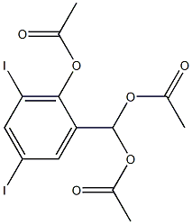 4,6-Diiodo-2-(diacetoxymethyl)phenol acetate 结构式