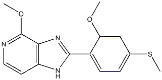 4-Methoxy-2-(2-methoxy-4-methylthiophenyl)-1H-imidazo[4,5-c]pyridine 结构式