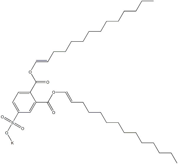 4-(Potassiosulfo)phthalic acid di(1-tetradecenyl) ester 结构式