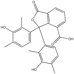 1,3-Dihydro-1,1-bis(3-hydroxy-2,4-dimethylphenyl)-3-oxoisobenzofuran-7-carboxylic acid 结构式