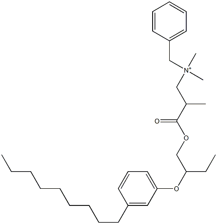 N,N-Dimethyl-N-benzyl-N-[2-[[2-(3-nonylphenyloxy)butyl]oxycarbonyl]propyl]aminium 结构式