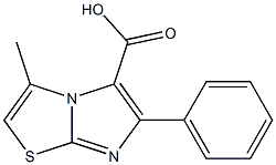 6-Phenyl-3-methylimidazo[2,1-b]thiazole-5-carboxylic acid 结构式