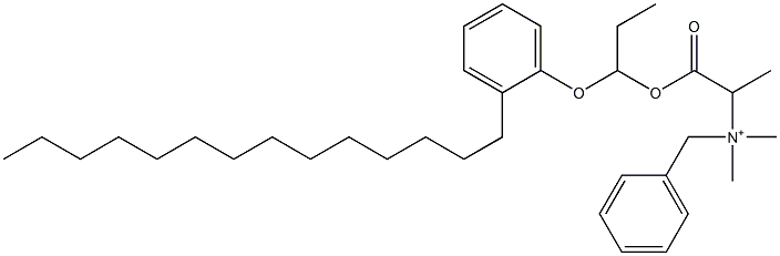 N,N-Dimethyl-N-benzyl-N-[1-[[1-(2-tetradecylphenyloxy)propyl]oxycarbonyl]ethyl]aminium 结构式