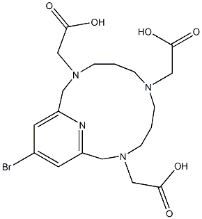 15-Bromo-3,7,11,17-tetraazabicyclo[11.3.1]heptadeca-1(17),13,15-triene-3,7,11-triacetic acid 结构式