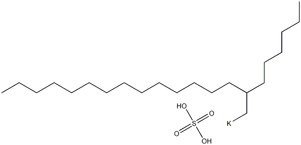 Sulfuric acid 2-hexylhexadecyl=potassium salt 结构式