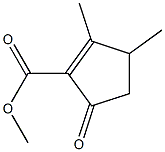 1-Oxo-3,4-dimethyl-2-cyclopentene-2-carboxylic acid methyl ester 结构式