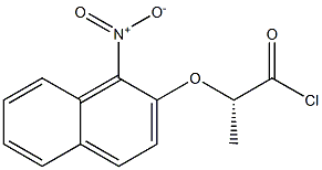 [S,(+)]-2-[(1-Nitro-2-naphtyl)oxy]propionyl chloride 结构式