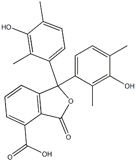 1,3-Dihydro-1,1-bis(3-hydroxy-2,4-dimethylphenyl)-3-oxoisobenzofuran-4-carboxylic acid 结构式