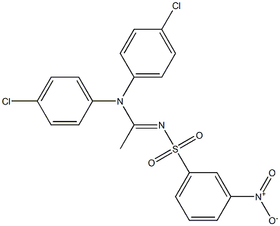 N1,N1-Bis(p-chlorophenyl)-N2-[(m-nitrophenyl)sulfonyl]acetamidine 结构式