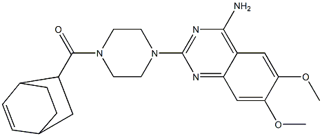 4-Amino-2-[4-[(bicyclo[2.2.2]oct-2-en-5-yl)carbonyl]-1-piperazinyl]-6,7-dimethoxyquinazoline 结构式