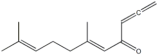 (5E)-6,10-Dimethyl-1,2,5,9-undecatetren-4-one 结构式