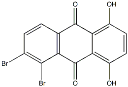 5,6-Dibromo-1,4-dihydroxy-9,10-anthraquinone 结构式