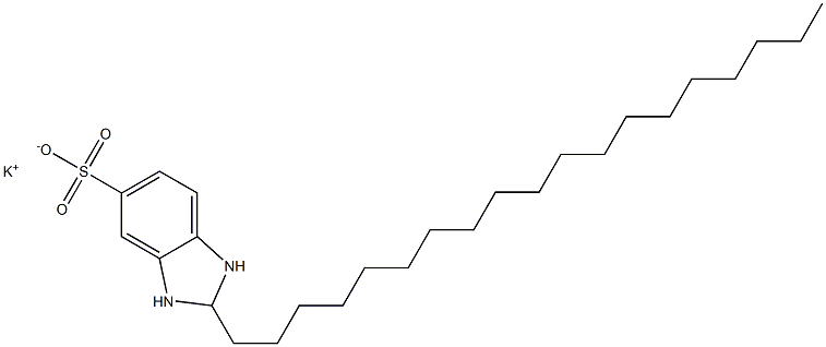 2,3-Dihydro-2-nonadecyl-1H-benzimidazole-5-sulfonic acid potassium salt 结构式